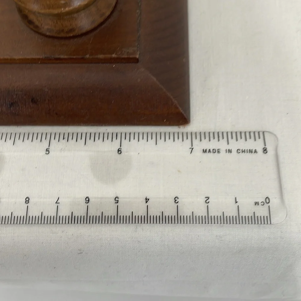 Vintage Wooden Candle Sticks Tapers Square Base Short Ardco Mid Century